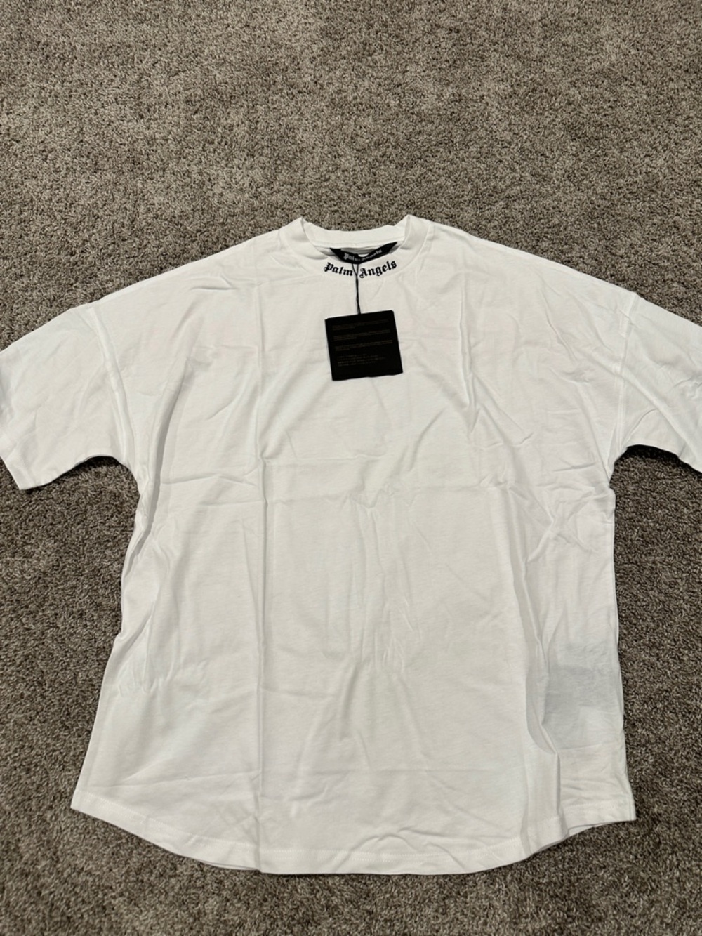 Palm Angels White Oversized Crewneck T-Shirt